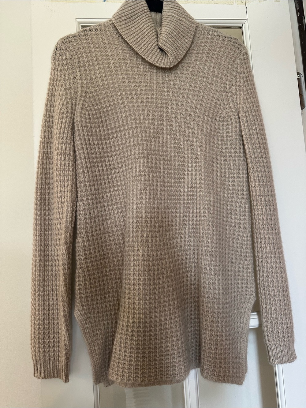 Saks Fifth Avenue Men's Taupe Waffle-Knit Turtleneck Sweater
